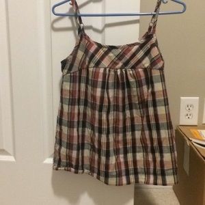 Lucky Brand Plaid Tank Top Size Small EUC